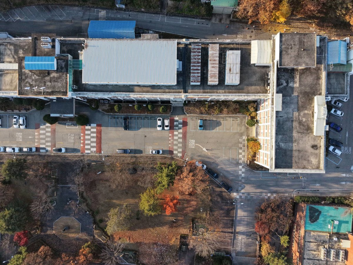 Drone 3d model of 한림대학교 일송아트홀 인문2관 in 1 Aerial drone 3d model in Chuncheon, Gangwon Do, KR