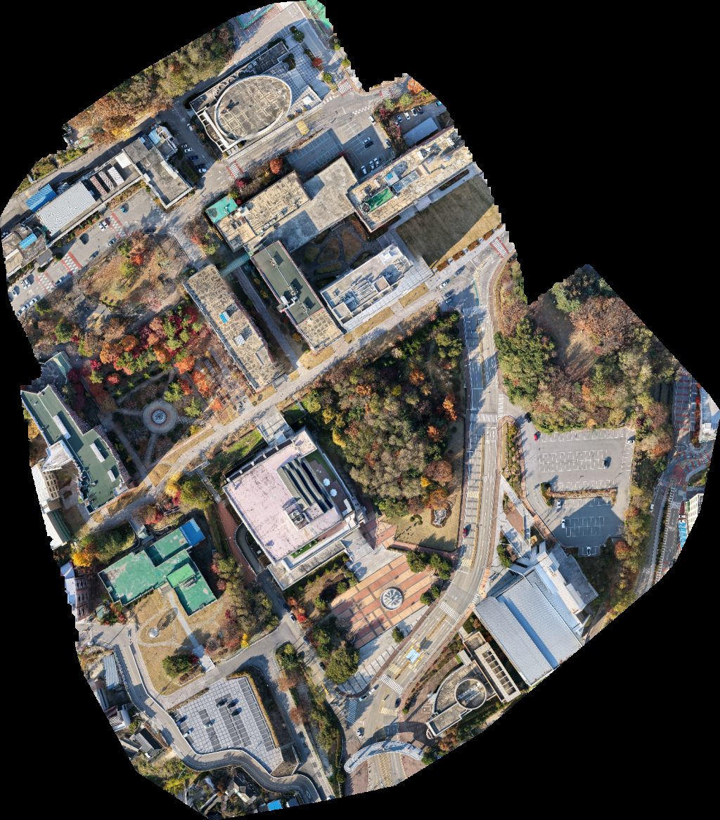 Drone map of 한림대학교 자연과학관 Nodaji in 1 Aerial drone map in Chuncheon, Gangwon Do, KR
