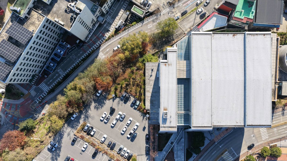 Drone 3d model of 주차장2 다비드 상 in 93-256 Aerial drone 3d model in Chuncheon, Gangwon Do, KR