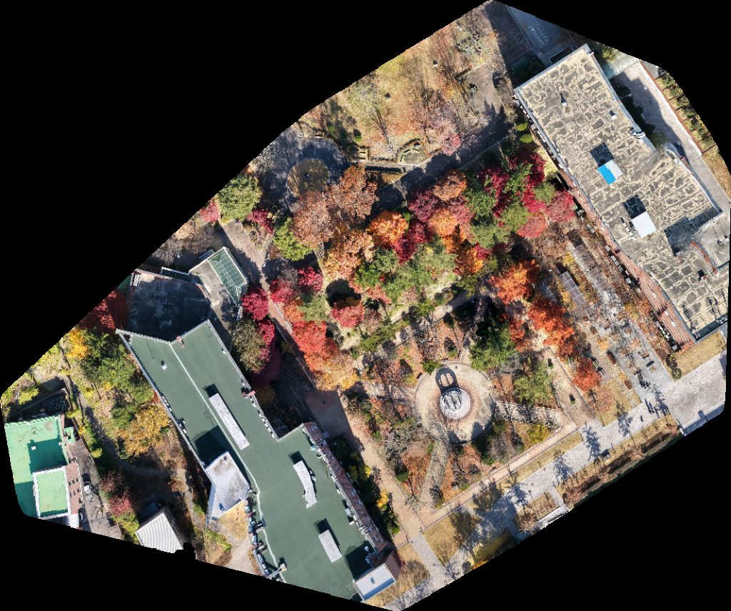 Drone map of Nodaji 한림대학교 율곡관 Aerial drone map in Chuncheon, Region, KR