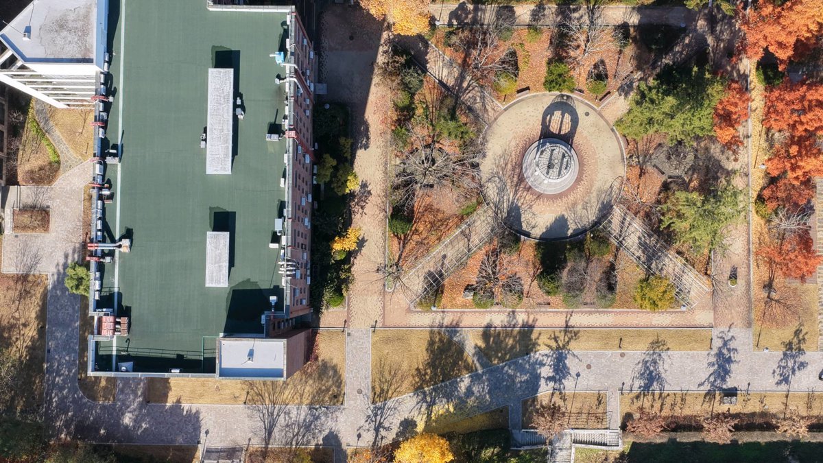 Drone 3d model of Nodaji 한림대학교 율곡관 Aerial drone 3d model in Chuncheon, Region, KR