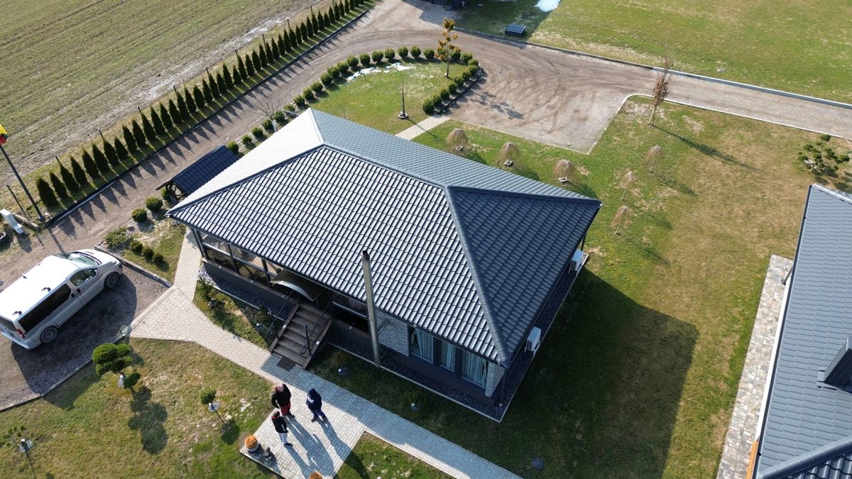 Drone 3d model of Voškonių aikštelė in voškonių aikštelė Aerial drone 3d model in Voškoniai, Kaunas County, LT