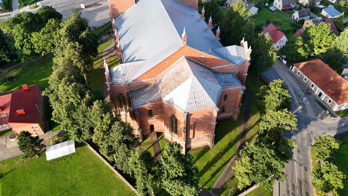 Thumbnail preview for 3D Drone Model of Jėzus Gyvas Šiandien Kupiškio Kristaus Žengimo Į Dangų Bažnyčia in Kupiškis, Panevėžio apskritis, Lithuania