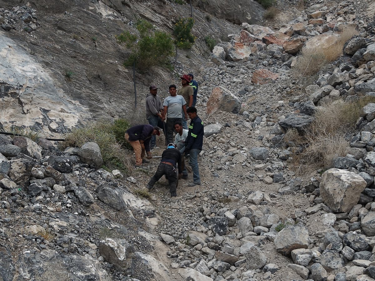 Drone 3d model of SANTA CRUZ Juan Guerra Park in subida al cerro Aerial drone 3d model in Viesca Municipality, Coah, MX