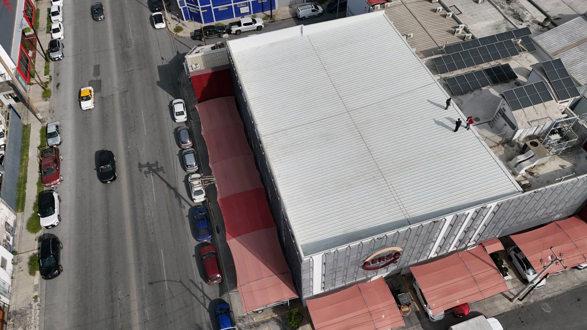 Drone 3d model of Industrias Darrell Cantina La Nueva Esquina in Bernardo Reyes Aerial drone 3d model in Monterrey, N L, MX