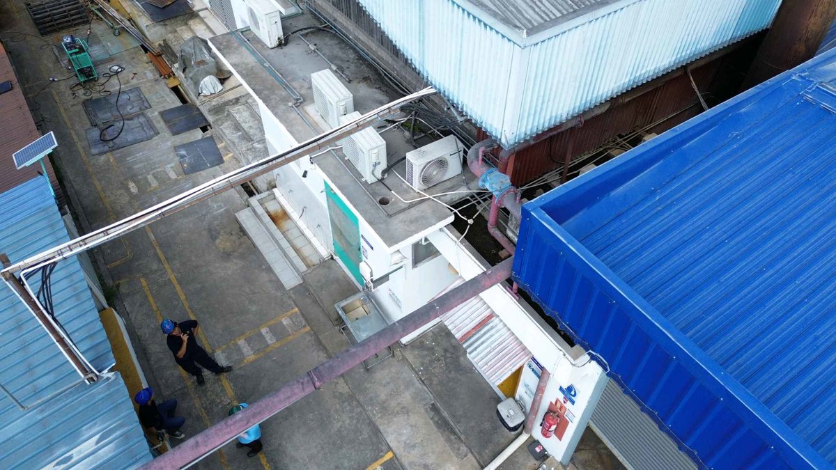 Drone 3d model of FFM Sabah Sdn Bhd Lamitech International Head Office in Taman Kolombong Aerial drone 3d model in Kota Kinabalu, Sabah, MY