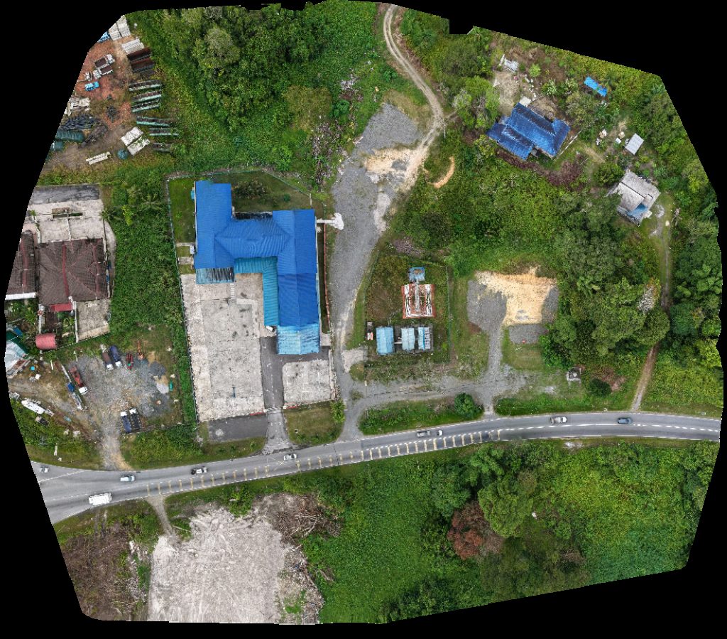 Drone map of Shiuan En Methodist Church SCAC Tadika in Pekan Sibu Aerial drone map in Sibu, Sarawak, MY