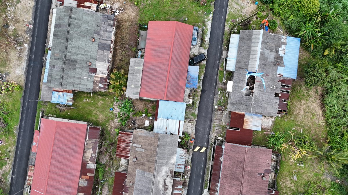 Drone 3d model of Surau Ukhwanul Muslimin Calong Corner in Kawasan 8 Aerial drone 3d model in Pelabuhan Klang, Selangor, MY