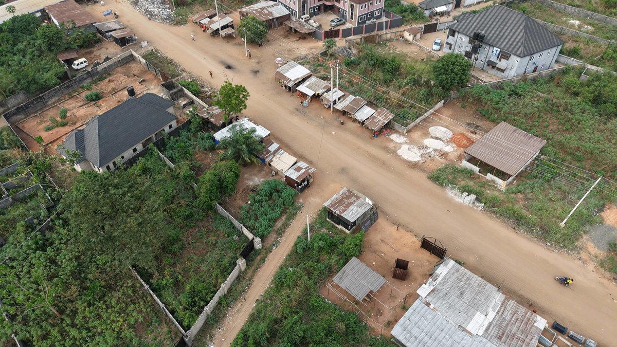 Drone 3d model of Futo back gate NATTYBEST ELECTRICAL SOLAR WIZARDS COMPANY Aerial drone 3d model in Ihiagwa, Im, NG