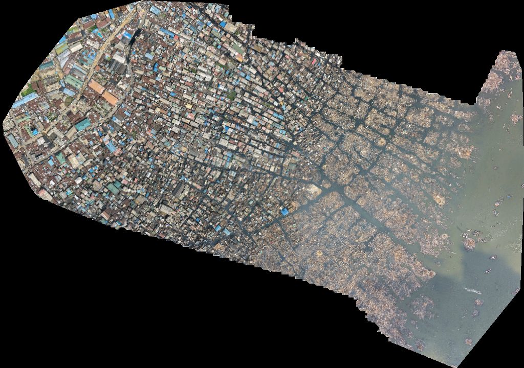Drone map of Makoko Community Independent Baptist Church in Lagos Mainland Aerial drone map in Lagos, La, NG