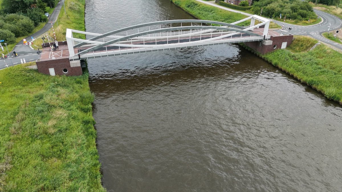 Thumbnail preview for 3D Drone Model of Table Bridge Dorkwerd The Barn in Aduard, Groningen, Netherlands