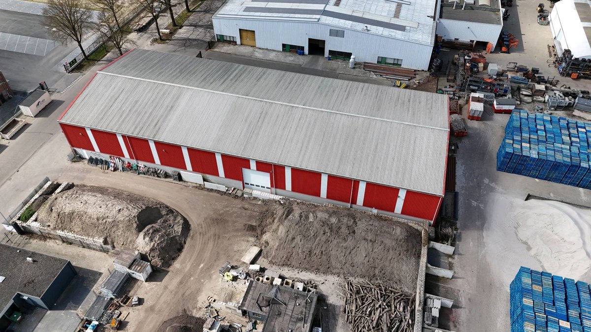 Drone 3d model of C Infra bv grondwerk riolering bestrating Glastechniek Martens in b v Aerial drone 3d model in Dongen, Nb, NL