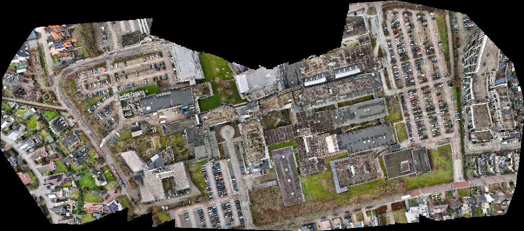 Drone map of Interne Geneeskunde Afdeling 2A B Bravis hospital in Tolberg Aerial drone map in Roosendaal, Nb, NL