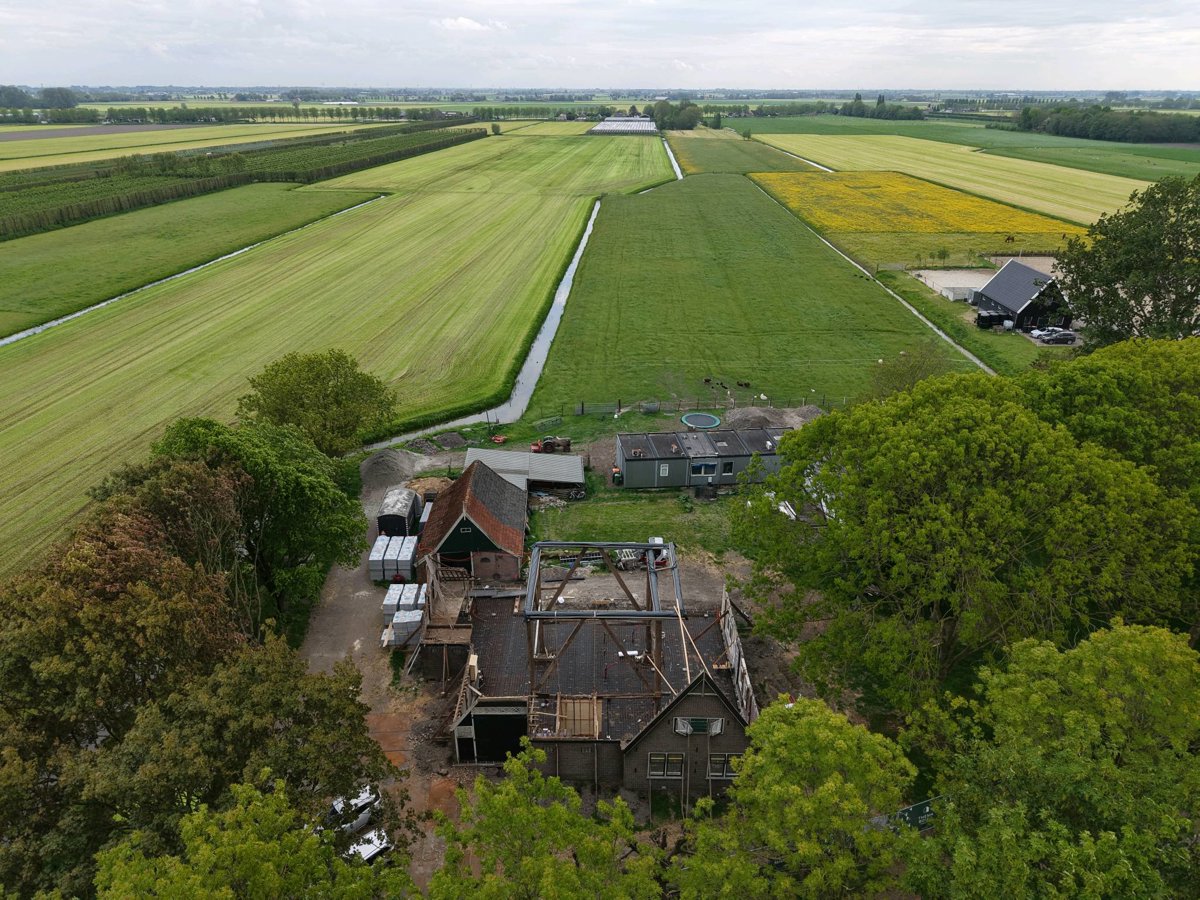 Drone 3d model of Timmer en Aannemingsbedrijf Sjon Limmen Kind Ruimte in wognum hoebe Aerial drone 3d model in Wognum, Nh, NL