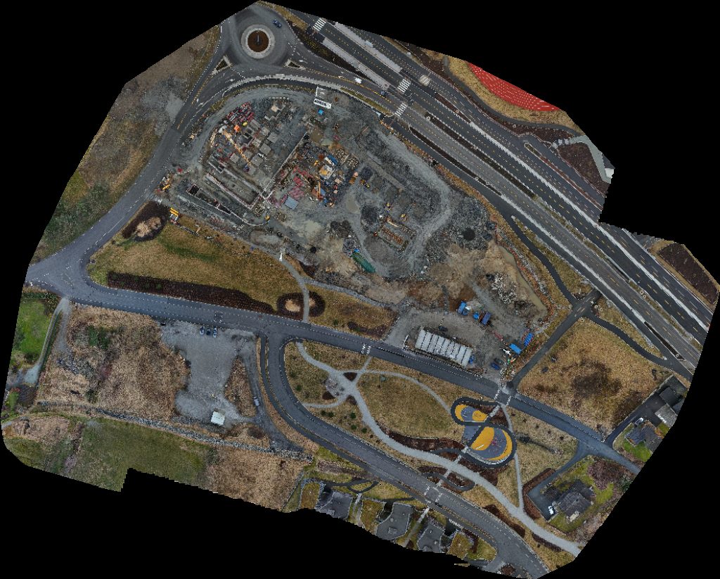 Drone map of Tampnett AS Husene i skogen Aerial drone map in Stavanger, Rogaland, NO
