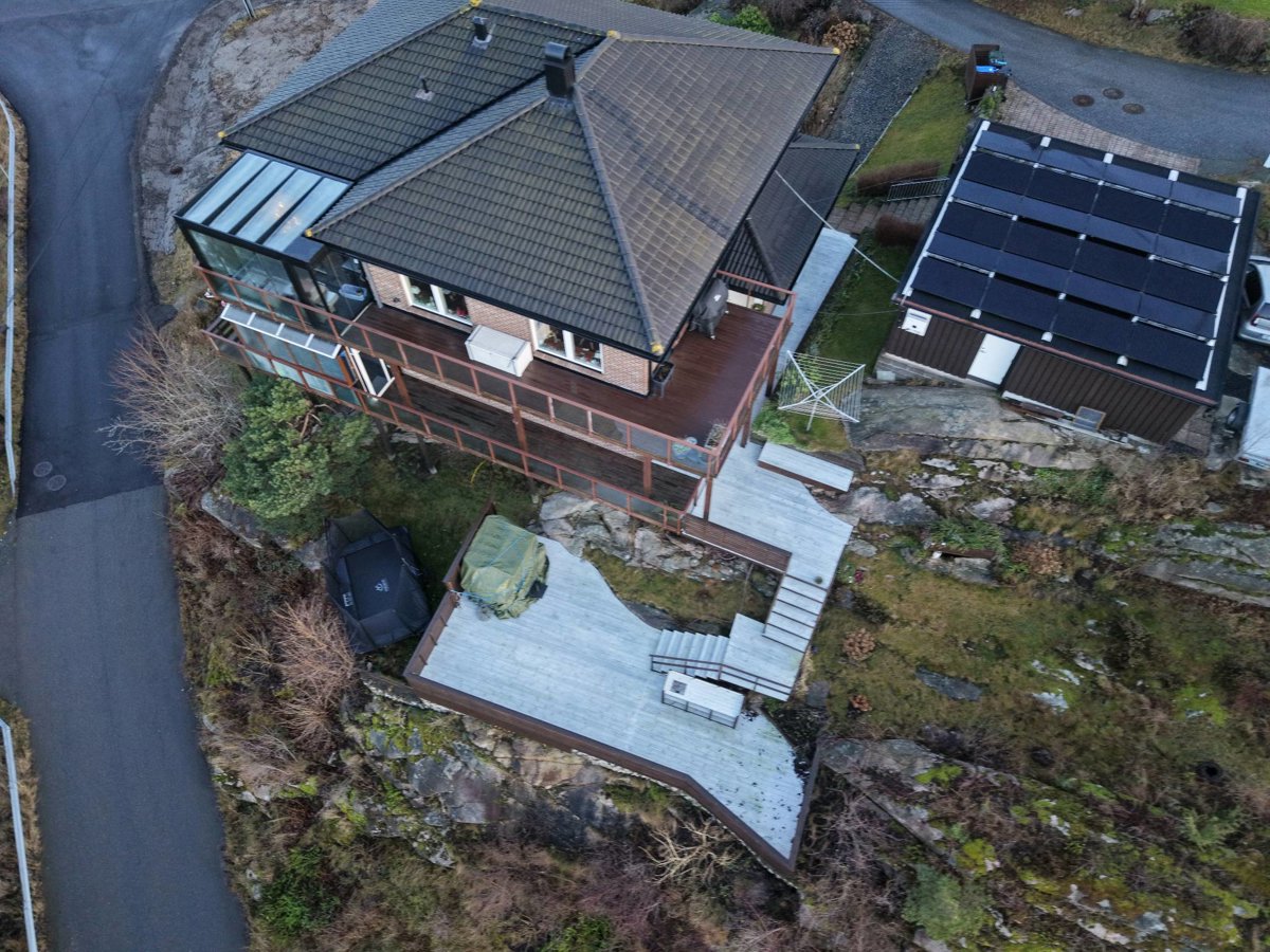 Drone 3d model of Fjellveien in glombo stene Aerial drone 3d model in Fredrikstad, Stfold, NO