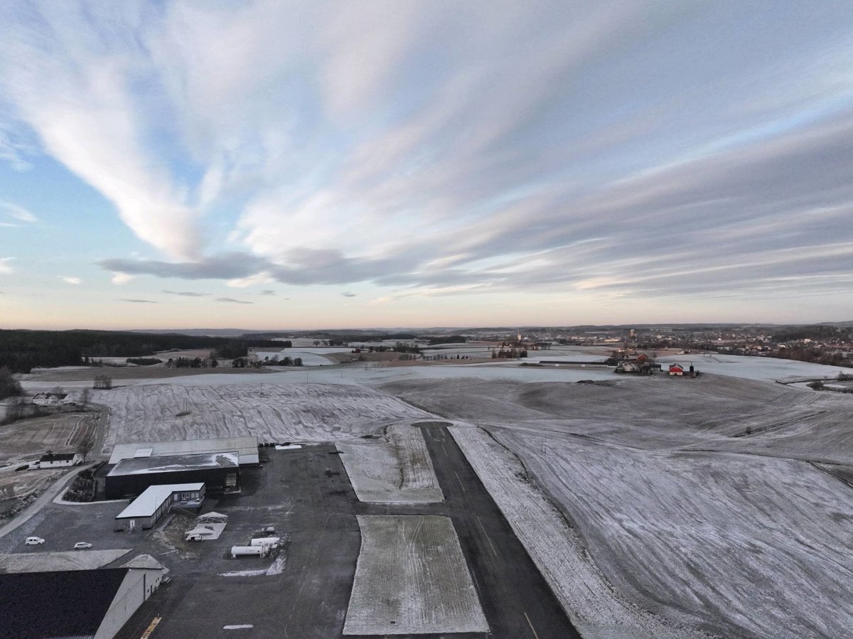 Drone 3d model of airport Flyklubben Øst in rakkestad flyplass Aerial drone 3d model in Rakkestad, Stfold, NO