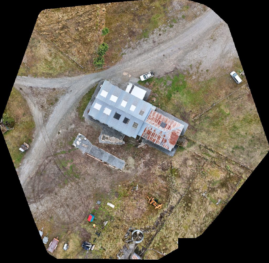 Drone map of Pukaki Lakeside Getaway NZ in mt cook lakeside Aerial drone map in Ben Ohau, Canterbury Region, NZ