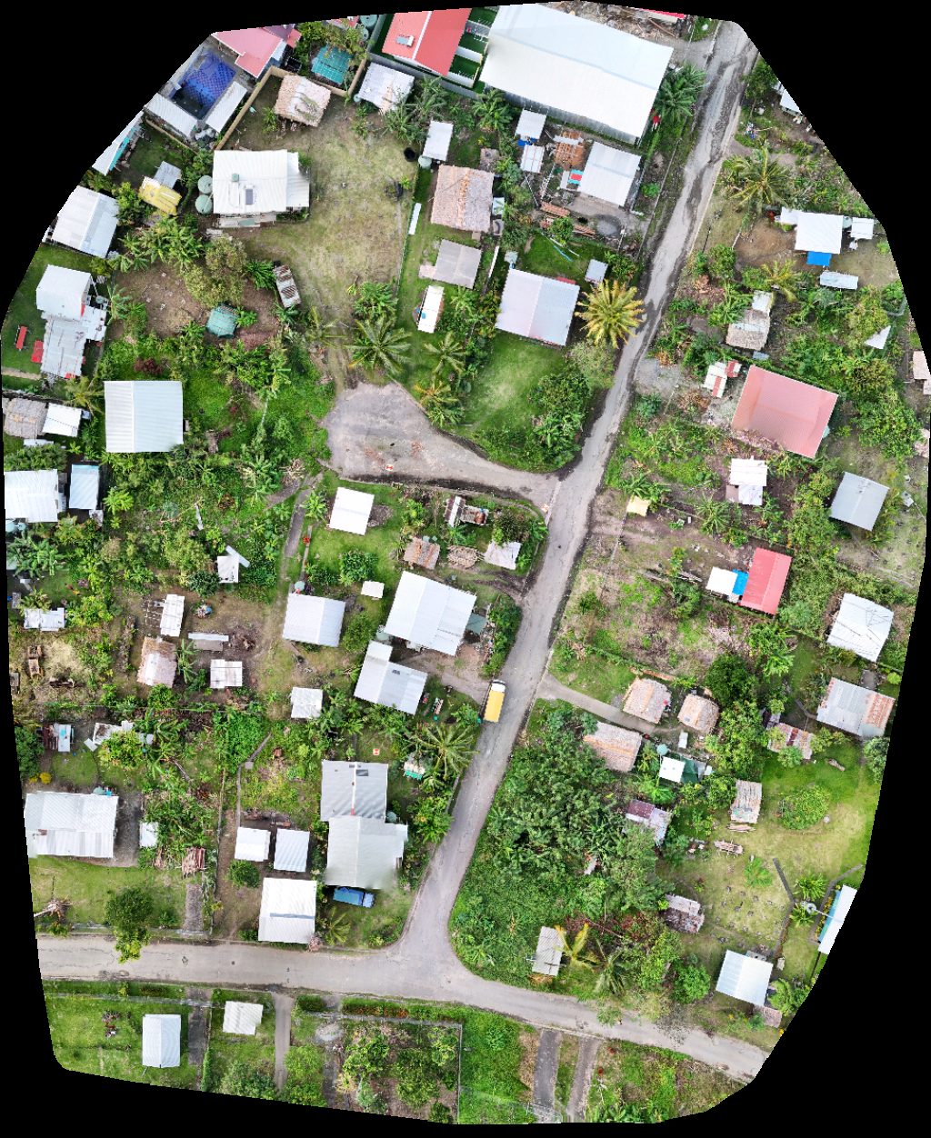 Drone map of Oscome Cocoa Poultry Dealers 9HAVEN CATERING and Aerial drone map in Arawa, Arob, PG