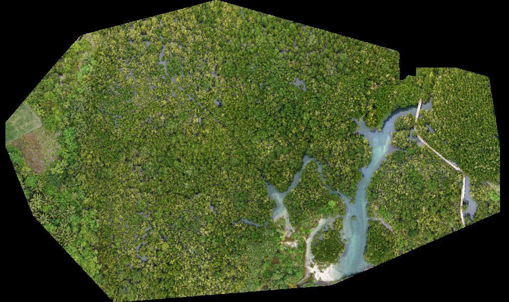 Drone map of Bazaar de Cabarian Ereño s meat frozen goods in beach resort Aerial drone map in Ligao City, Bicol, PH