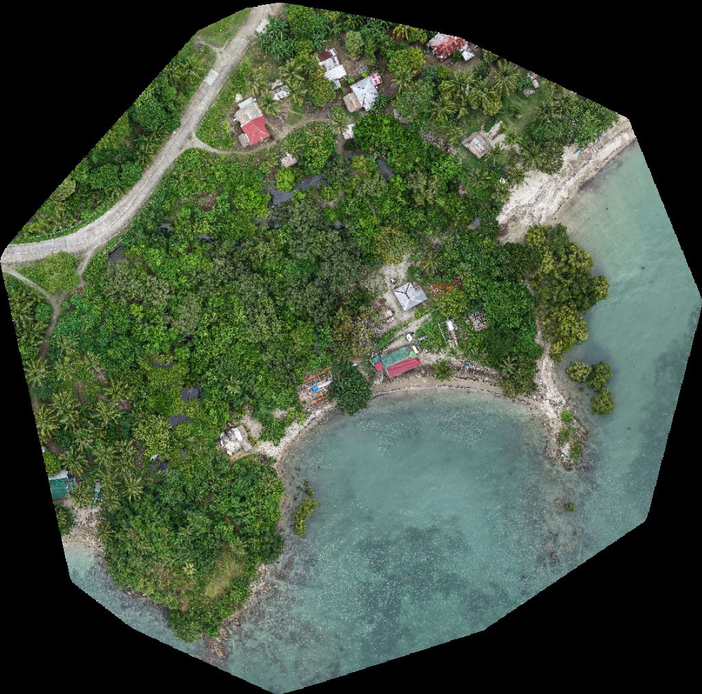 Drone map of Yap Family Private Resort Unica Hija Beach in beach resort Aerial drone map in Ligao City, Bicol, PH