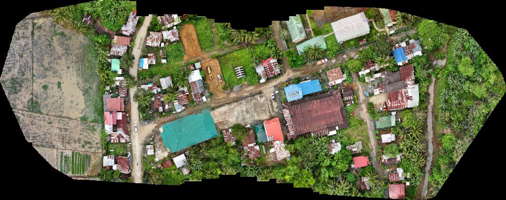 Drone map of Mat i NHS Central Elementary School in mat i Aerial drone map in Las Nieves, Caraga, PH