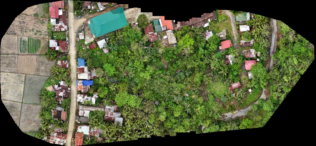 Drone map of Mat i NHS Central Elementary School in mat i Aerial drone map in Las Nieves, Caraga, PH