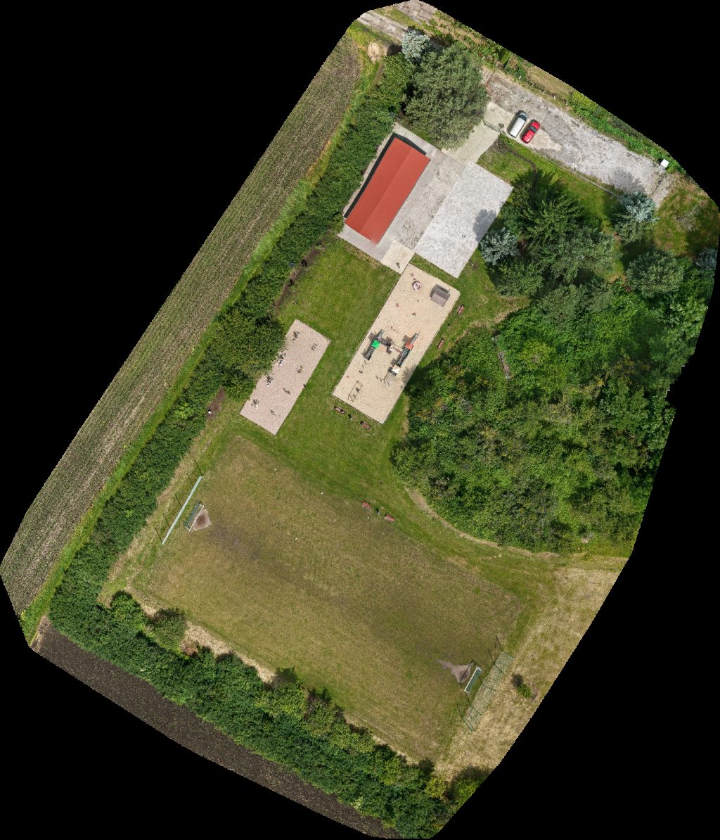 Drone map of Siłownia na świeżym powietrzu Plac zabaw in sp z o Aerial drone map in Siechnice, Lower Silesian Voivodeship, PL