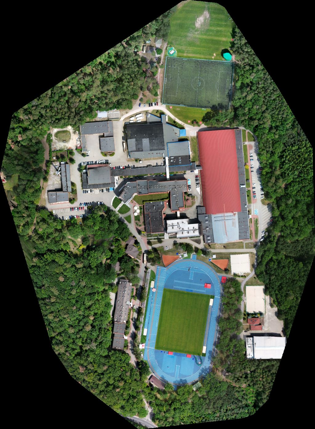 Thumbnail preview for Drone Map of Stadion Lekkoatletyczny Boisko Do Siatkówki Plażowej in Spała, Odz Voivodeship, Poland