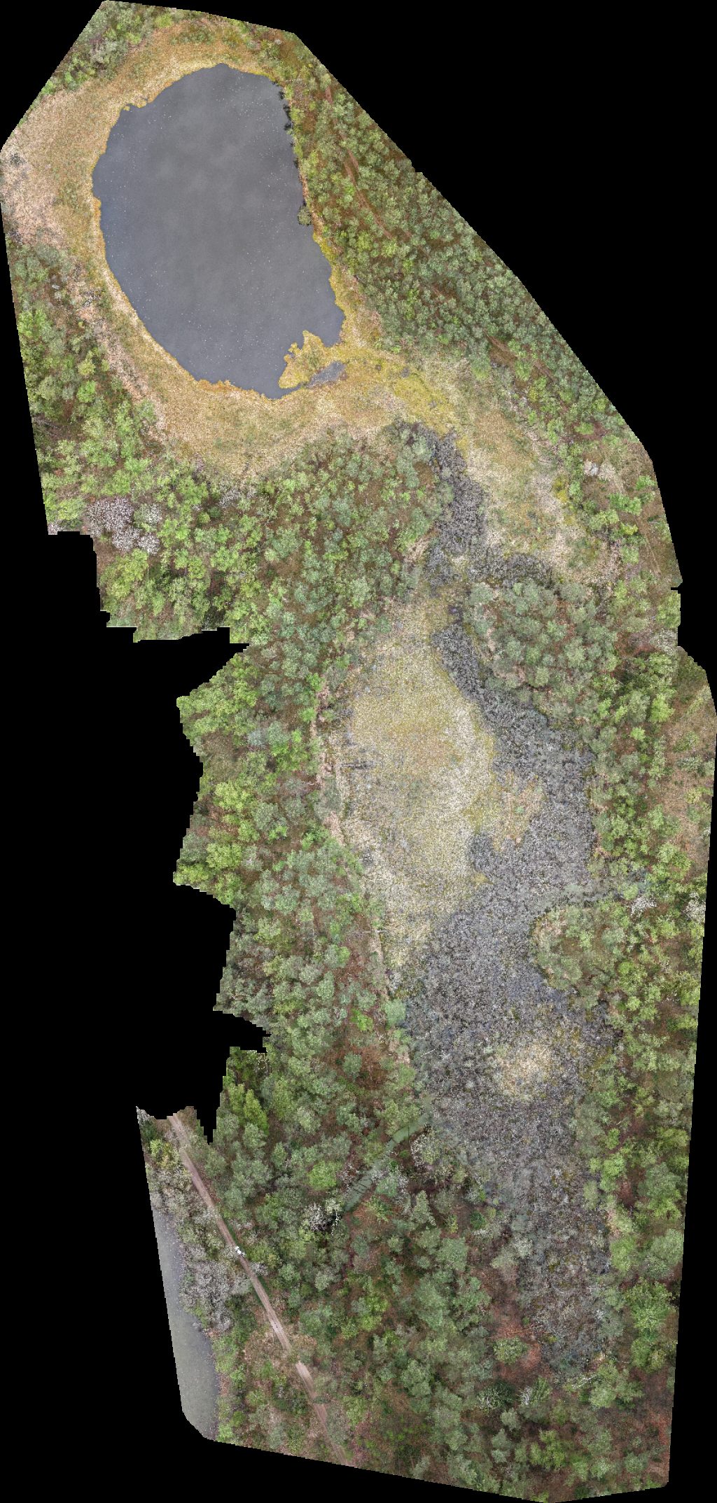 Drone map of Lake House Domki na Kaszubach Sosnowy Zakątek Aerial drone map in Nożyno, Pomeranian Voivodeship, PL