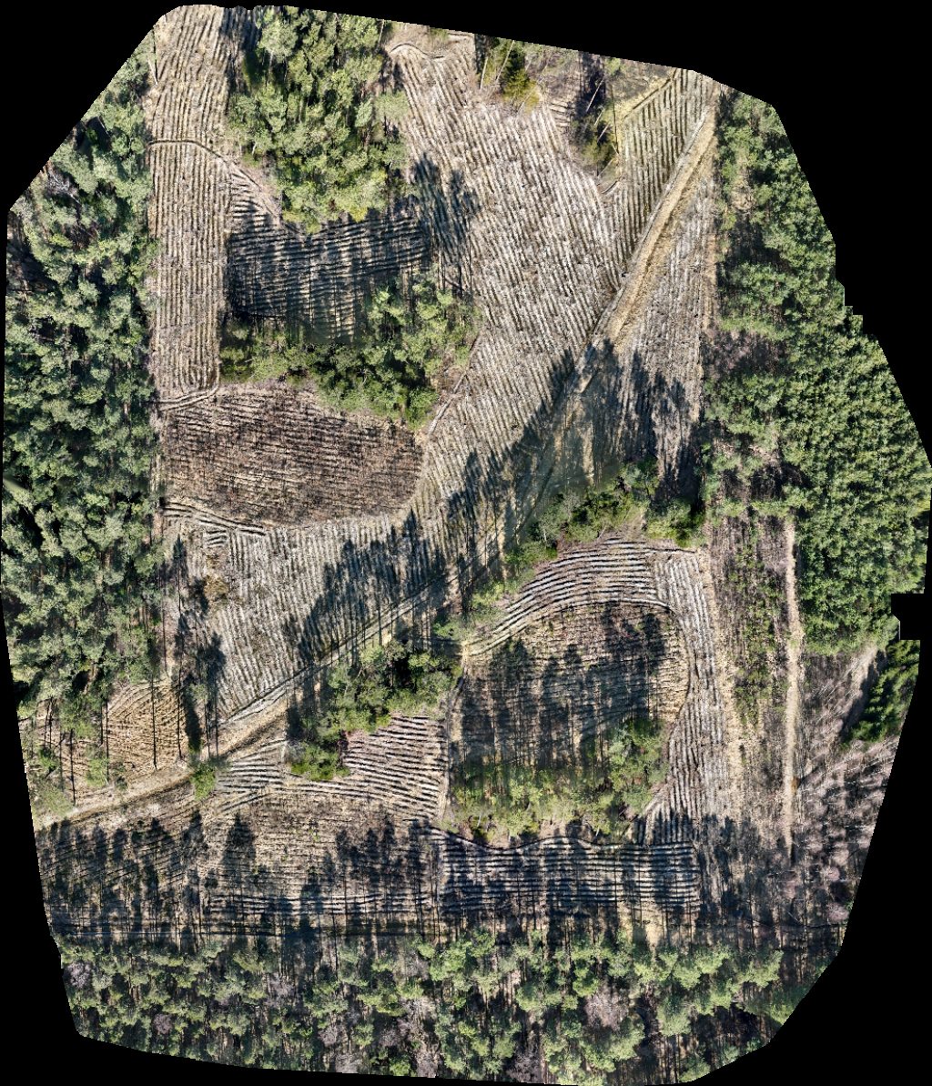 Drone map of Parking Grób sanitariuszy sowieckich z 1945 roku in produkcja części zamiennych Aerial drone map in Mirzec, Swietokrzyskie Voivodeship, PL