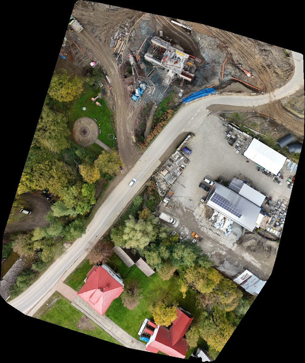 Drone map of Limbudex Wątroba B Plac zabaw in sp z o Aerial drone map in Limanowa, Wojewodztwo Ma Opolskie, PL