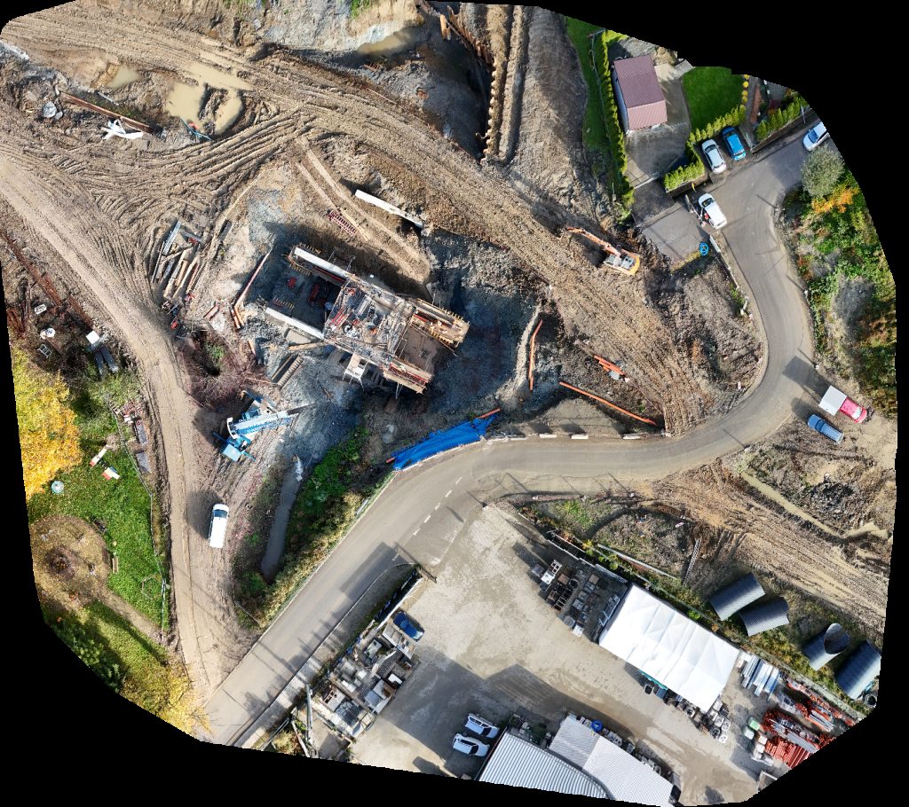 Drone map of Plac zabaw Limbudex Wątroba B in sp z o Aerial drone map in Limanowa, Wojewodztwo Ma Opolskie, PL