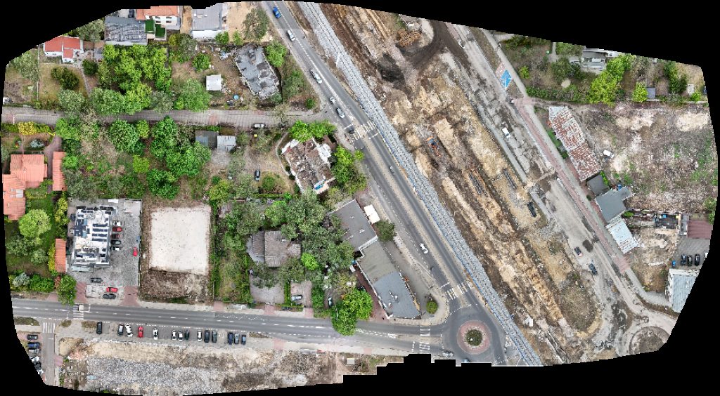 Drone map of Cukiernia Krzywkowski Sklep Mięsny Radość in Wawer Aerial drone map in Warszawa, Wojewodztwo Mazowieckie, PL