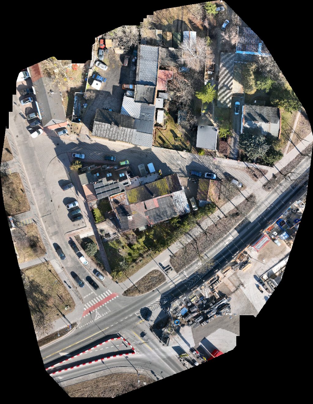 Drone map of Bakery pastry shop Kuczka Józef Wulkanizacja Gumar in Polesie Aerial drone map in Łódź, Wojewodztwo Odzkie, PL