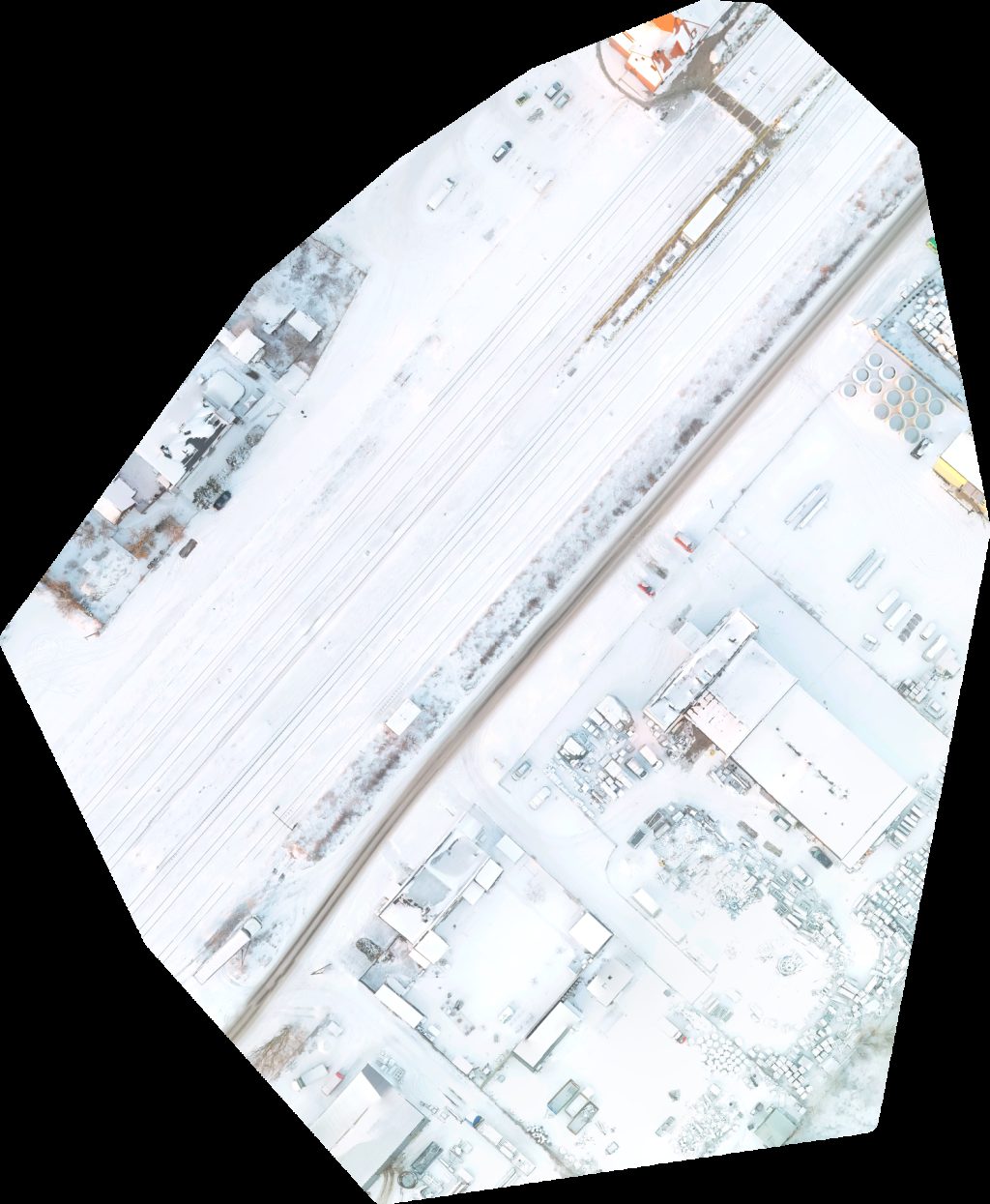 Drone map of Multimetal Recykling Gregus Fronty Meblowe Aerial drone map in Człuchów, Wojewodztwo Pomorskie, PL