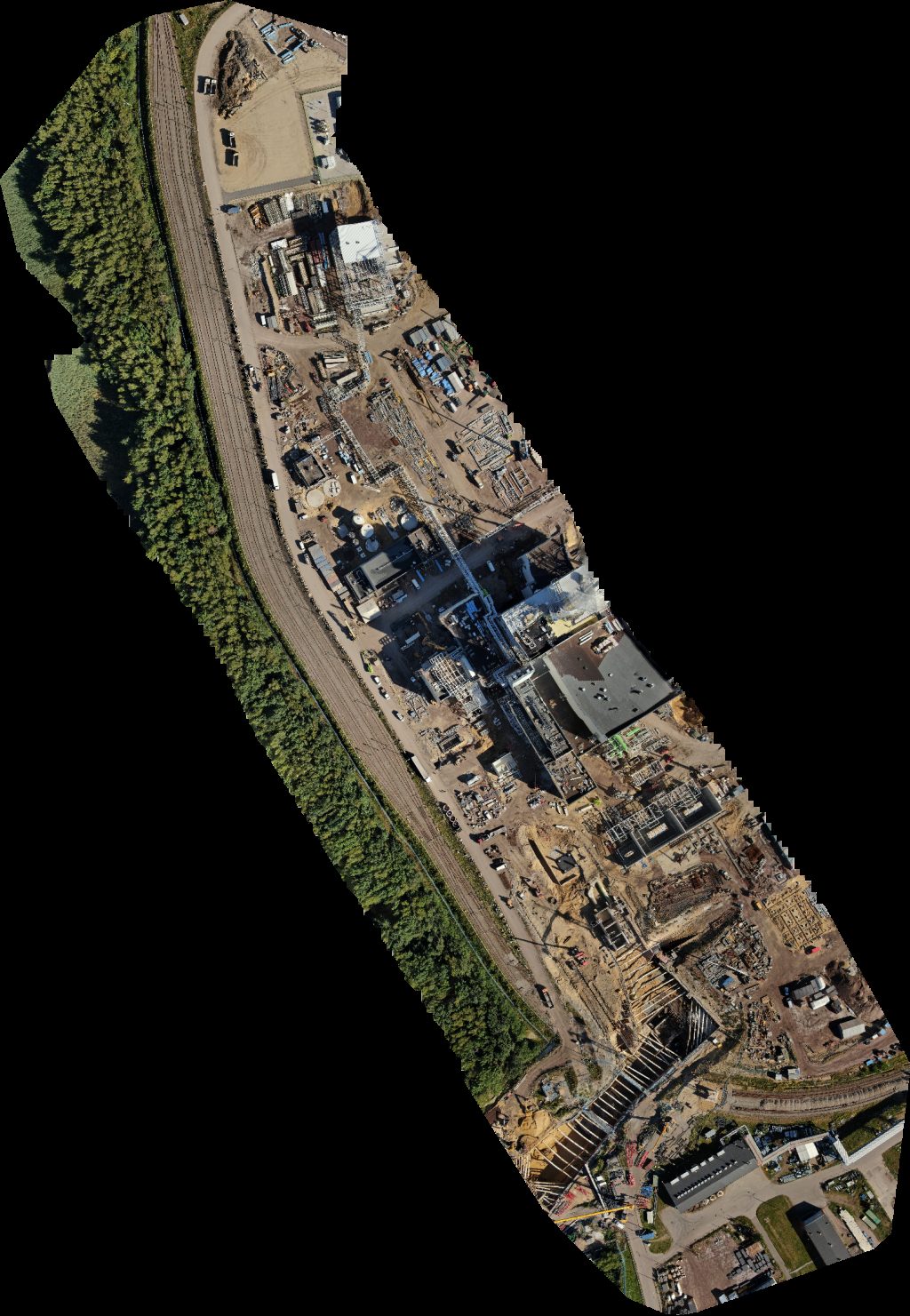 Drone map of PGE Nowy sp z o Grabownia Olszowiec in Rybnicka Kuźnia Aerial drone map in Rybnik, Wojewodztwo Slaskie, PL