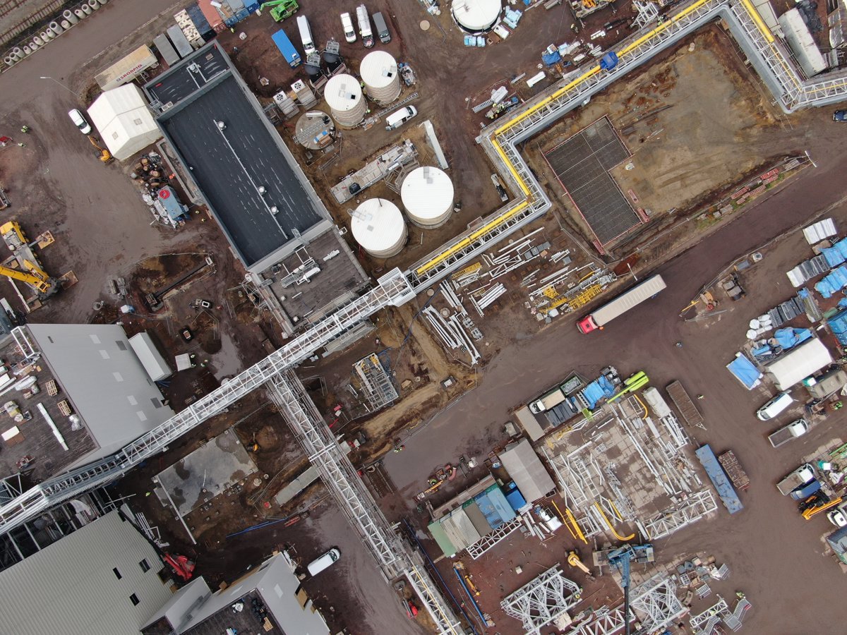 Drone 3d model of PGE Nowy sp z o Power Station in Rybnicka Kuźnia Aerial drone 3d model in Rybnik, Wojewodztwo Slaskie, PL