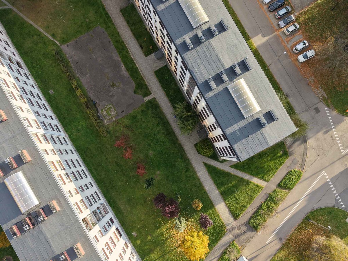 Drone 3d model of Doradztwo Odszkodowawcze i Powypadkowe OLTERM Sp z o Aerial drone 3d model in Tarnowskie Góry, Wojewodztwo Slaskie, PL