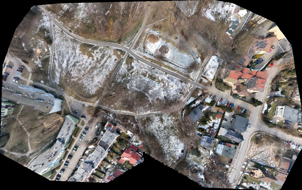 Drone map of Pani od plastyki Park św Franciszka z Asyżu w Tychach in św franciszka Aerial drone map in Tychy, Wojewodztwo Slaskie, PL