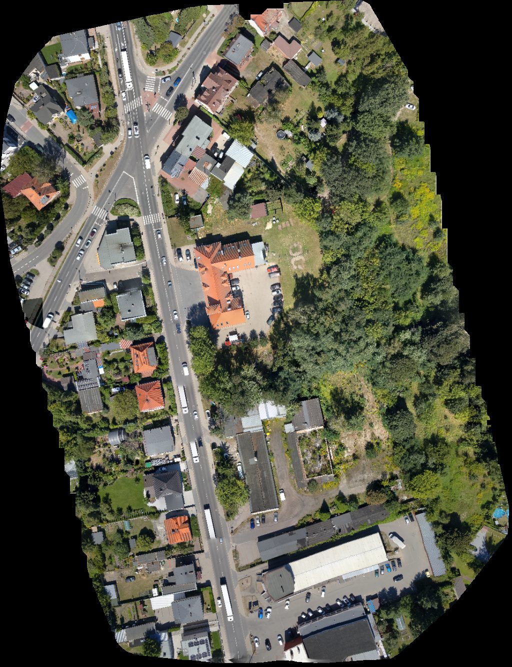 Drone map of Ochotnicza Straż Pożarna Jednostka Ratowniczo Gaśnicza nr 9 Aerial drone map in Mosina, Wojewodztwo Wielkopolskie, PL