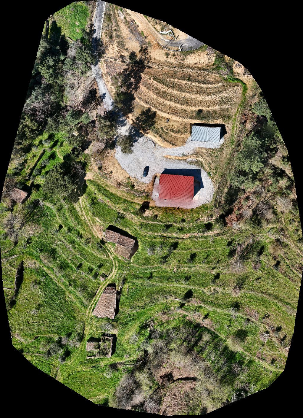 Drone map of Azenhas Gardunha Azenha Figueira Aerial drone map in Souto da Casa, Castelo Branco, PT