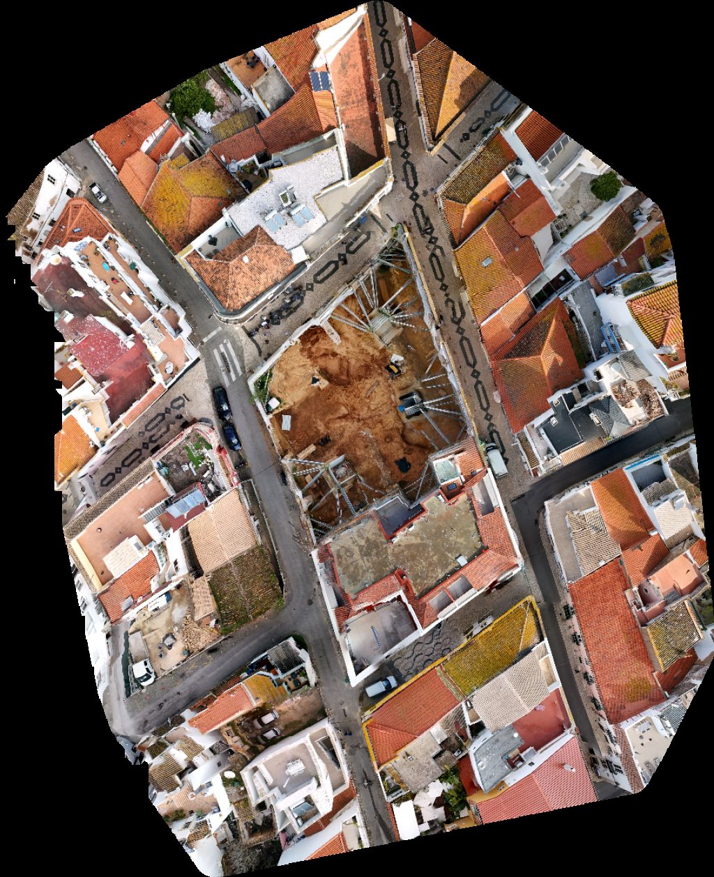 Drone map of La Margherita Almaty in cândido reis apartments Aerial drone map in Lagos, Faro, PT