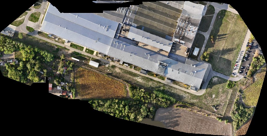 Drone map of Koteks Viscofan DOO Djakovic Aerial drone map in Novi Sad, Vojvodina, RS