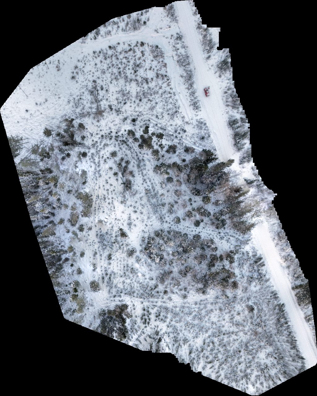 Drone map of Jansmyrberget Över Böle in väg 87 Aerial drone map in , Jamtland County, SE