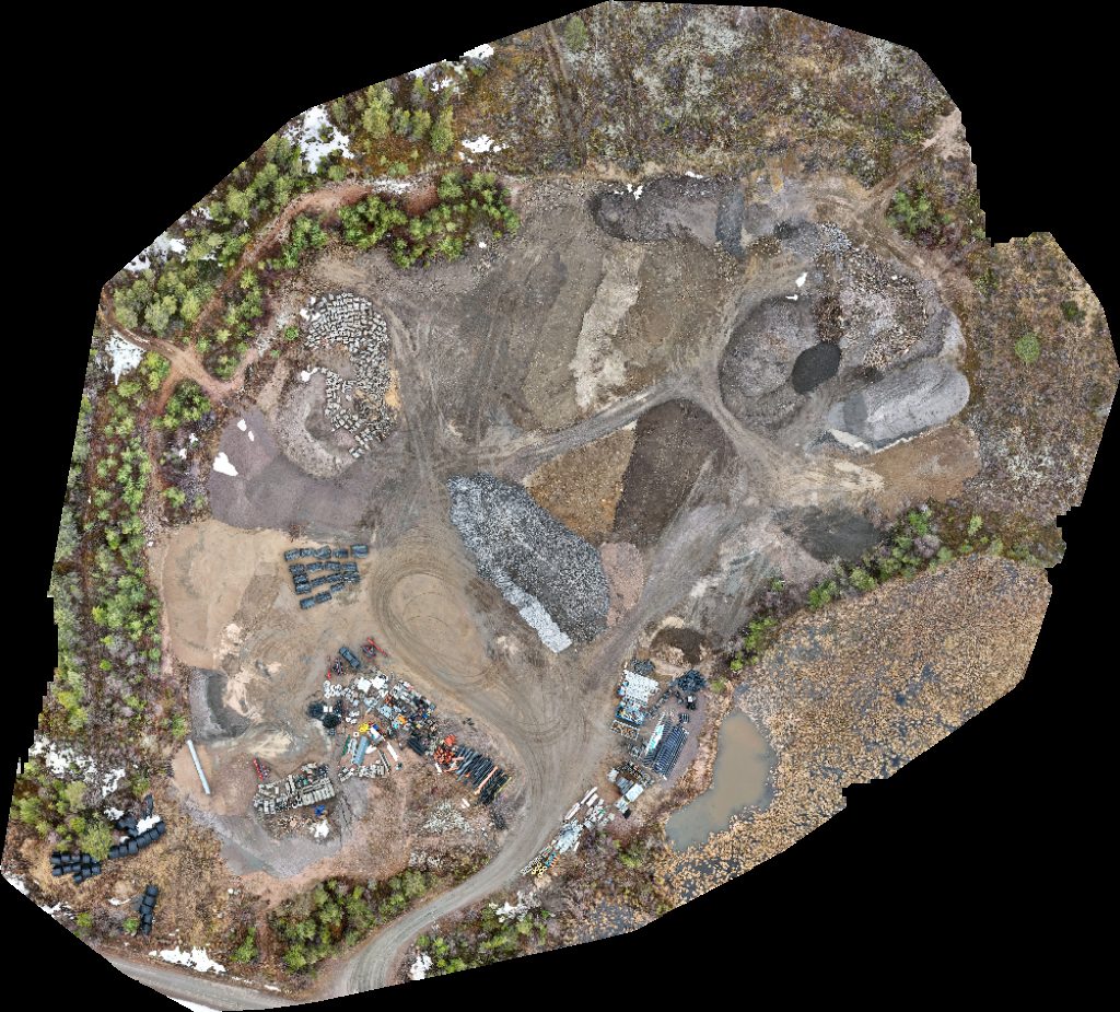 Drone map of Babcock Scandinavian Air Ambulance AB Ambulanshelikoptern i Norrbotten in gällivare flygplats Aerial drone map in , Norrbottens Lan, SE