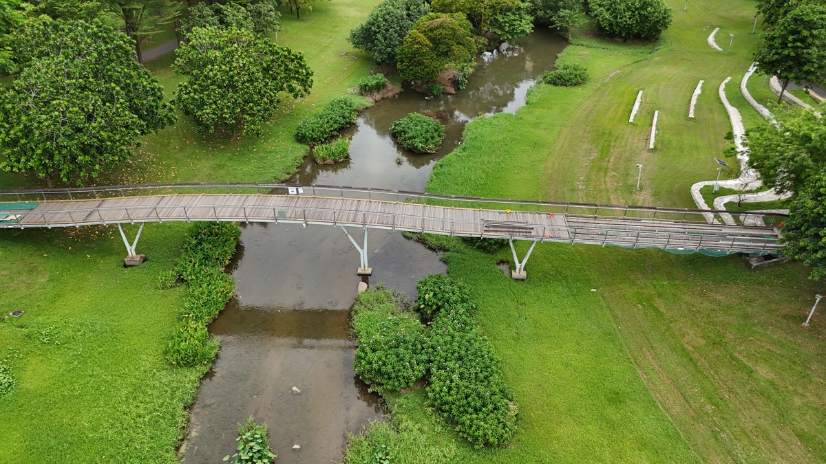 Drone 3d model of Nature Playgarden Riverside Gallery in Bishan Aerial drone 3d model in Singapore, Region, SG