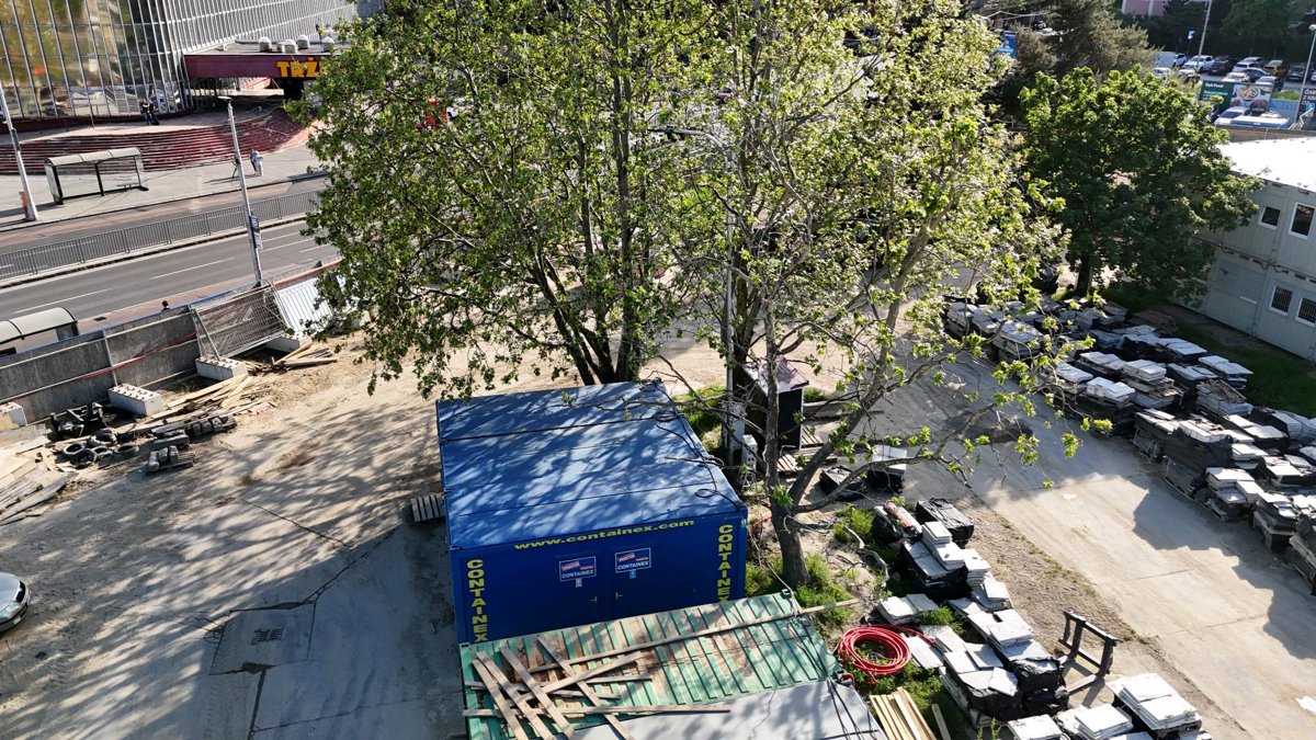 Drone 3d model of Trnavské mýto Der Eismacher in Nové Mesto Aerial drone 3d model in Bratislava, Bratislava Region, SK
