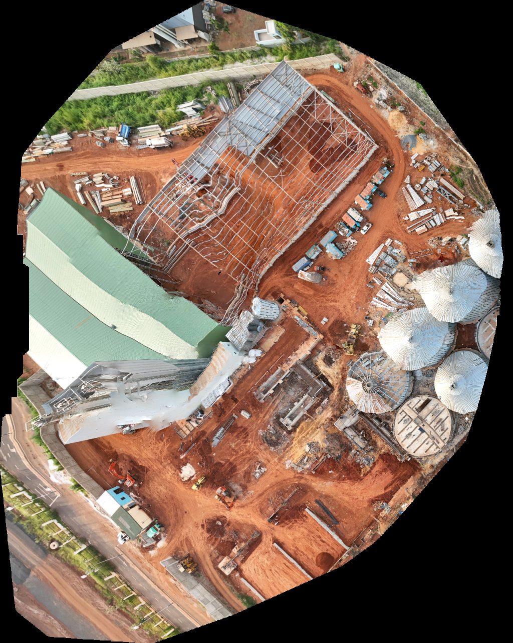 Drone map of SILTAL Africa egypt BLG GOLD REFINERY in de diamniadio Aerial drone map in Rufisque, Region De Dakar, SN