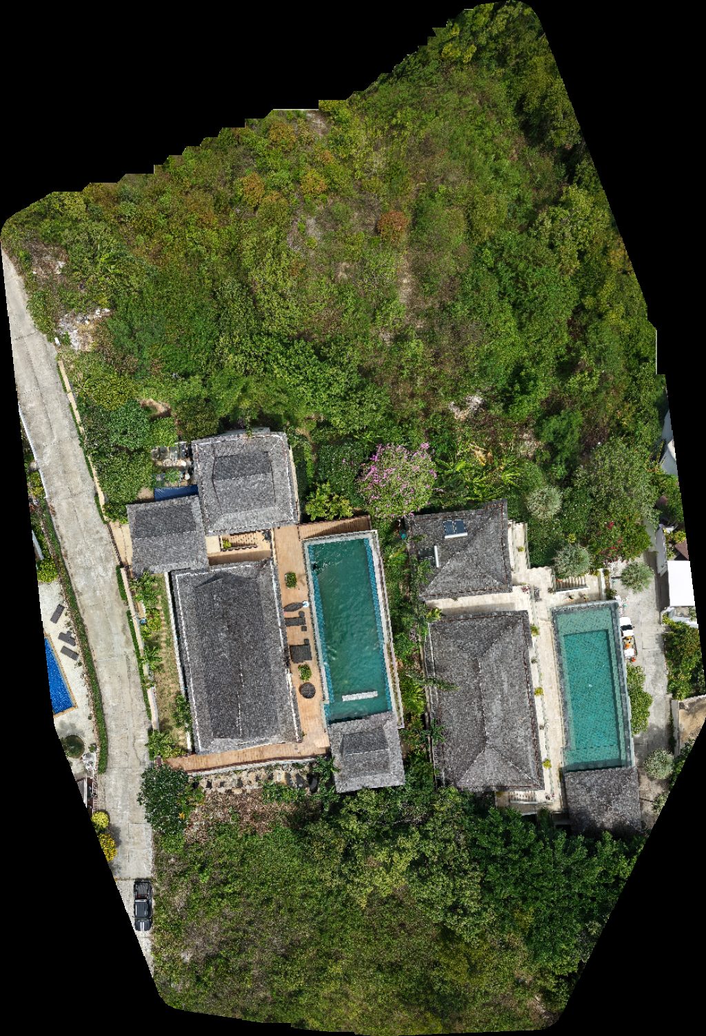 Drone map of Baan Grand Vista Villa Firefly in Tambon Bo Put Aerial drone map in Amphoe Ko Samui, Region, TH